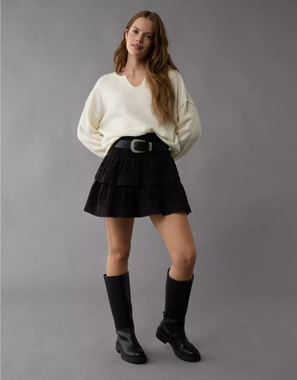 AE Whoa So Soft Notch Neck Sweater Product Image