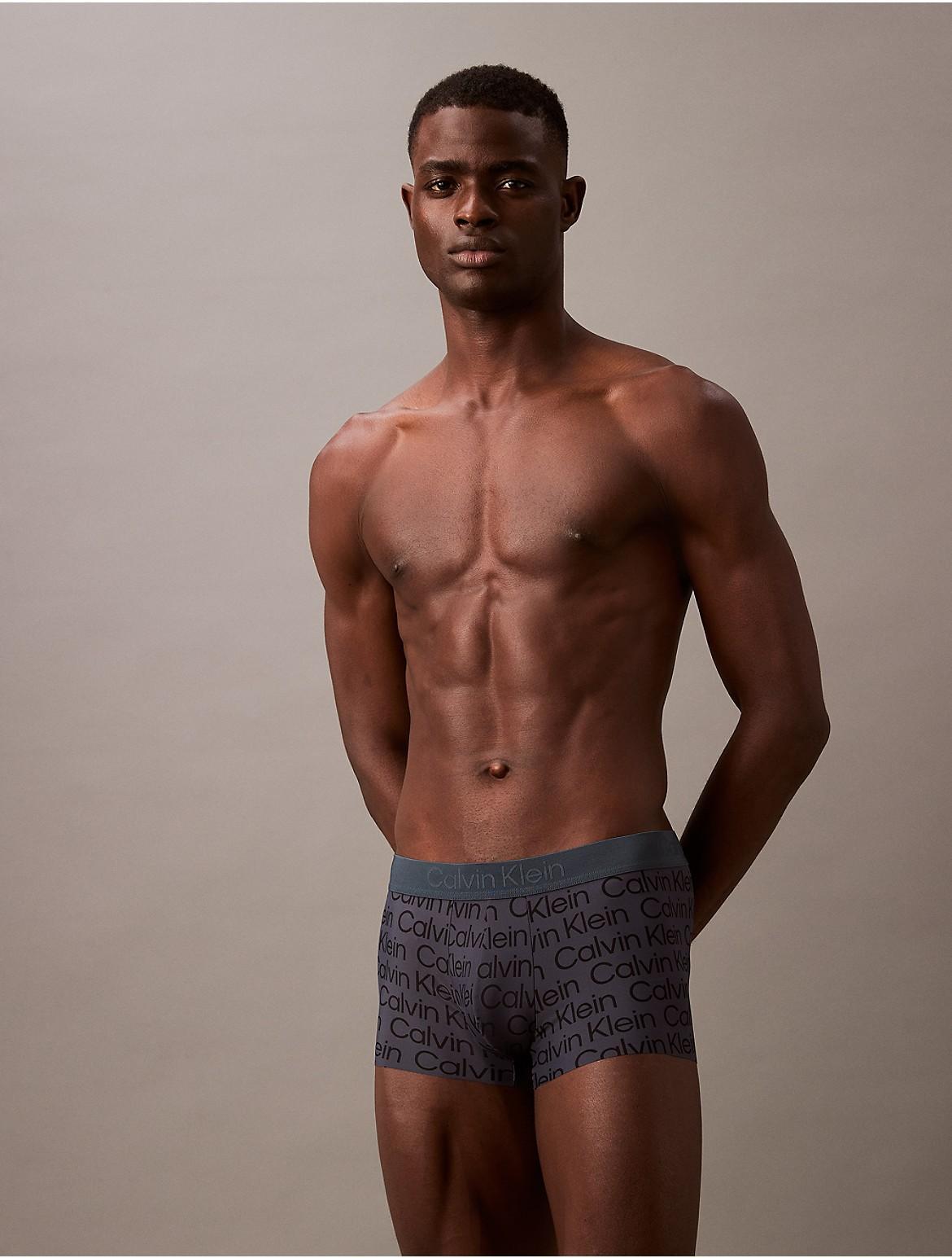 Calvin Klein Men's CK Black Prints Low Rise Trunk - Grey - S Product Image