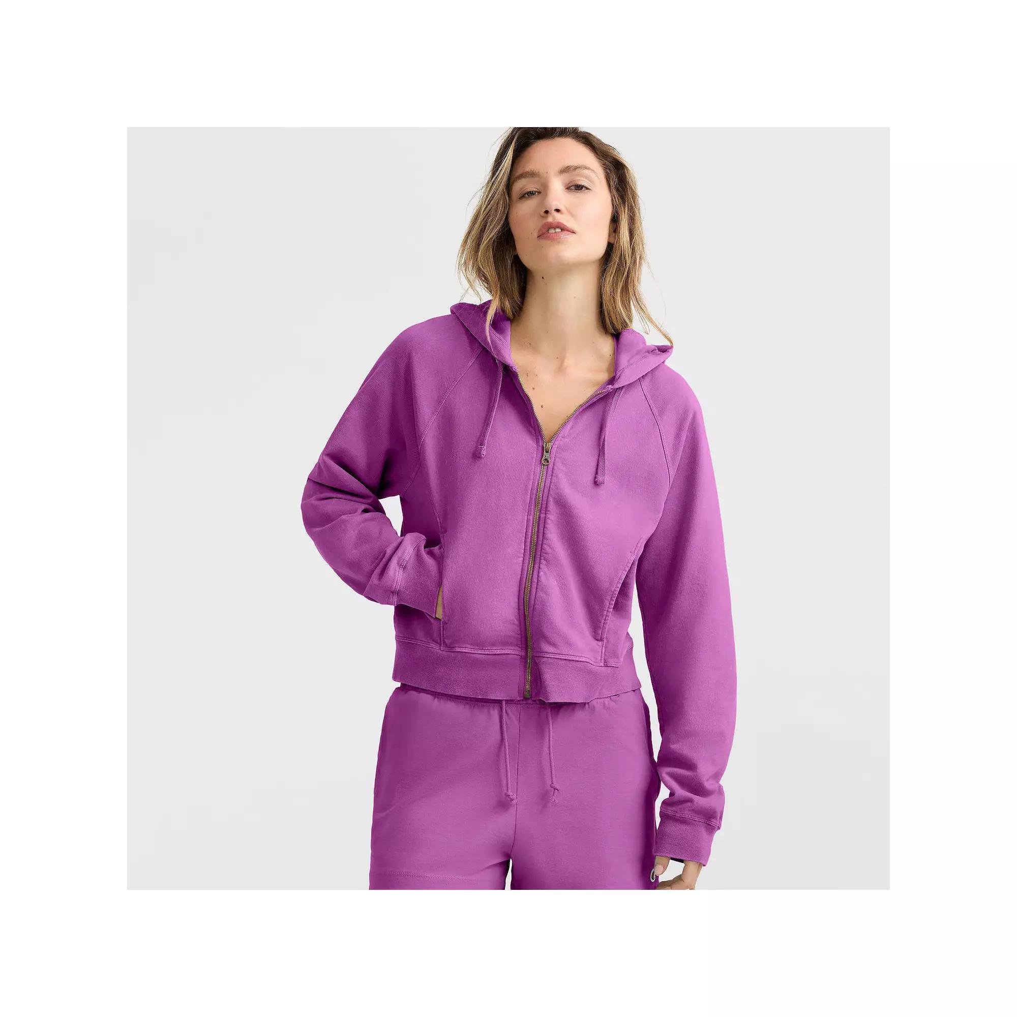 Women's Champion® Vintage Wash Full-Zip Hoodie, Size: Small, Our Fave Pink Product Image