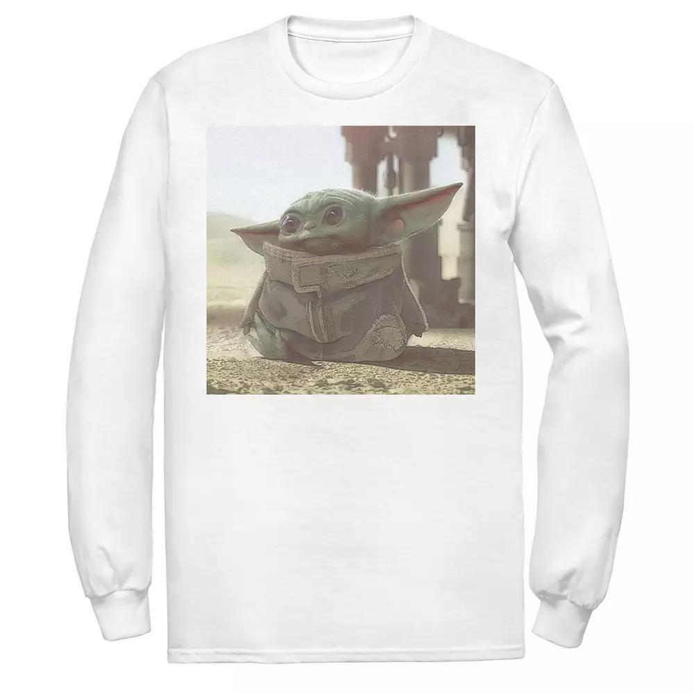 Men's Star Wars The Mandalorian The Child aka Baby Yoda Photograph Tee, Size: Medium, Athletic Grey Product Image