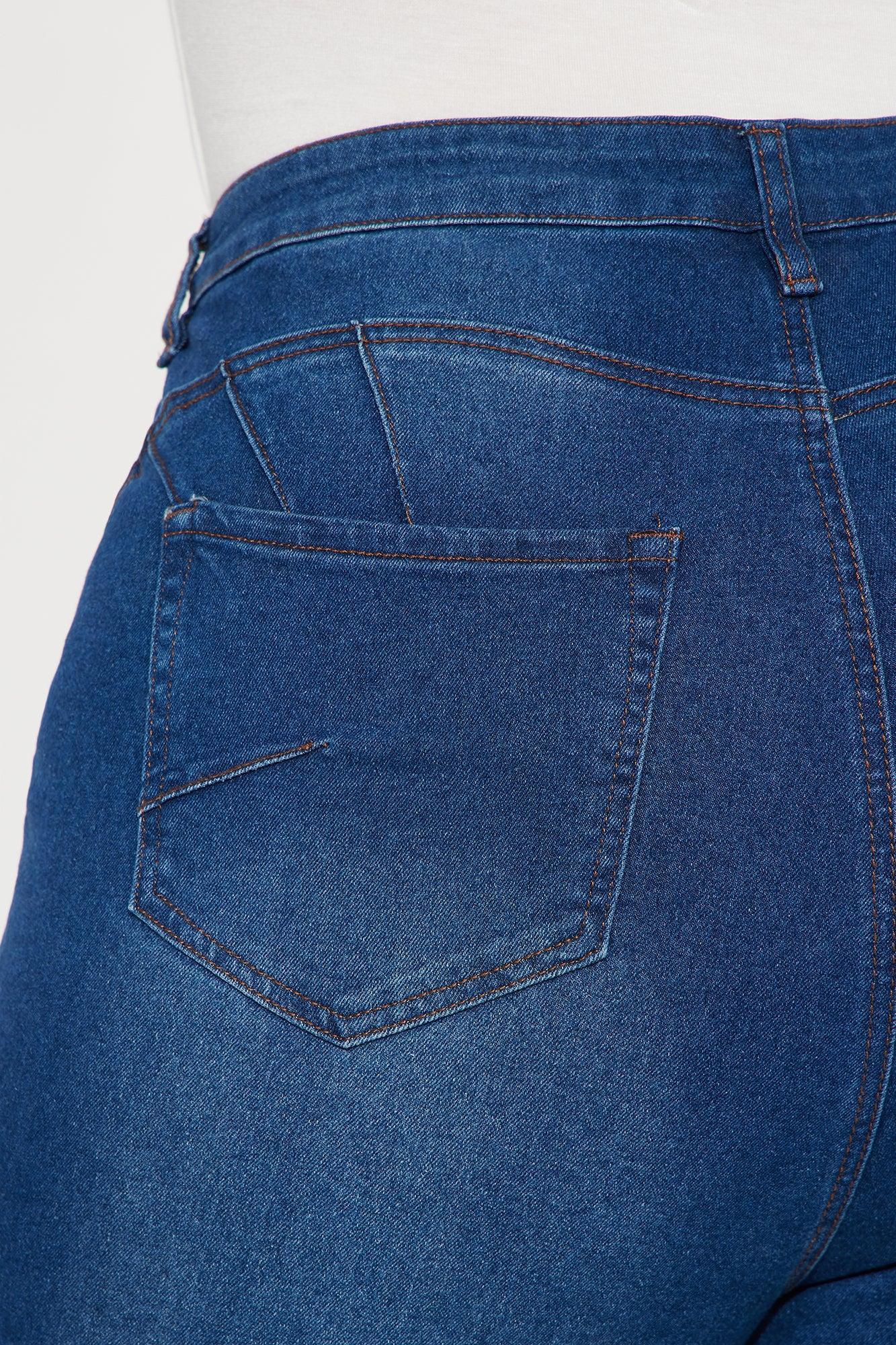 Back It Up Ripped Booty Lifting Stretch Skinny Jeans - Dark Wash Product Image