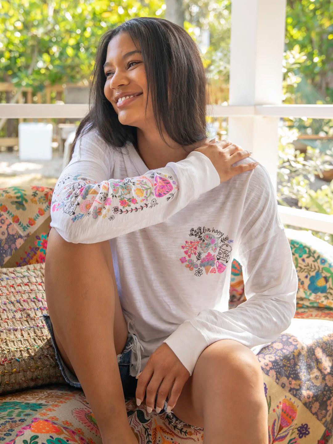 Oversized Cotton Doodle Tee Product Image