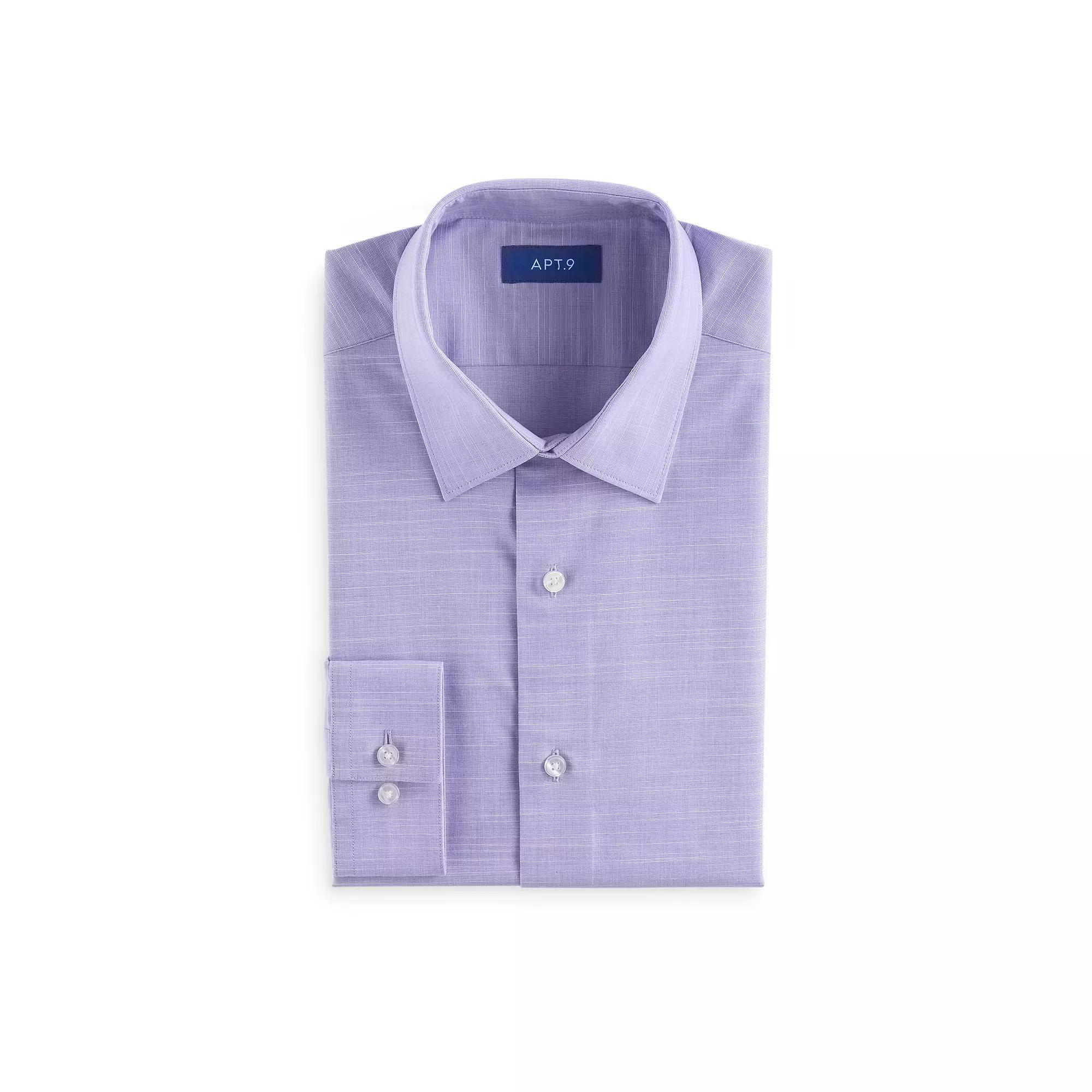 Mens Apt. 9 Premier Flex Regular-Fit Dress Shirt Purple Hyacinth Fresh Product Image