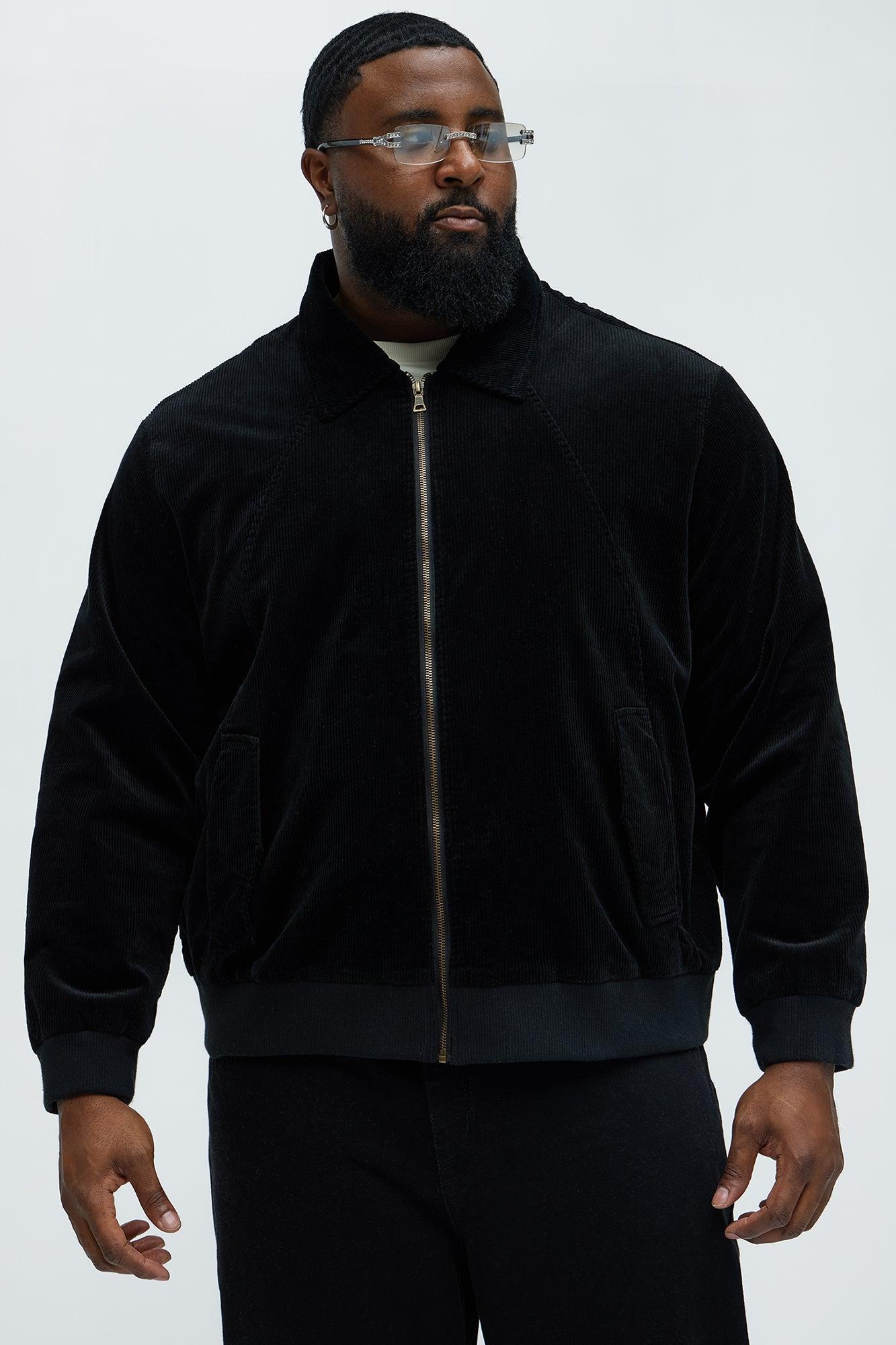 Anderson Corduroy Zip Jacket - Black Product Image