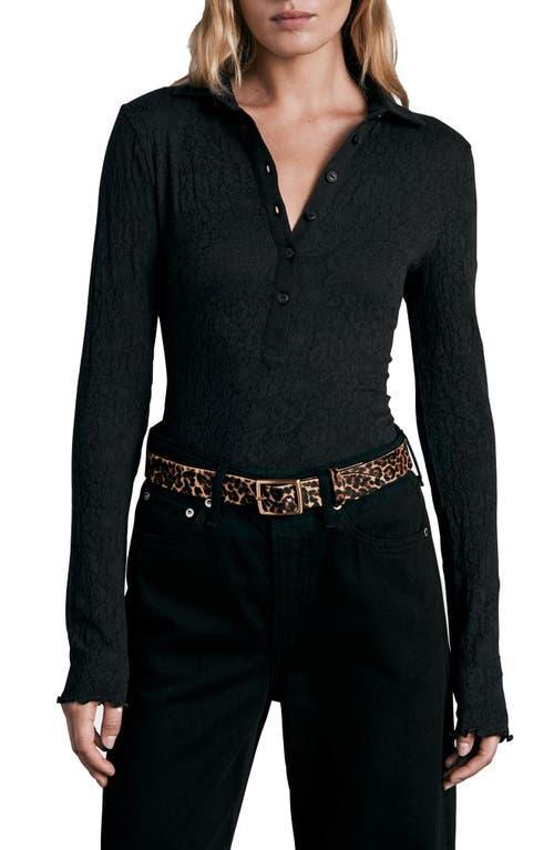 rag & bone Gemma Jacquard Polo Product Image