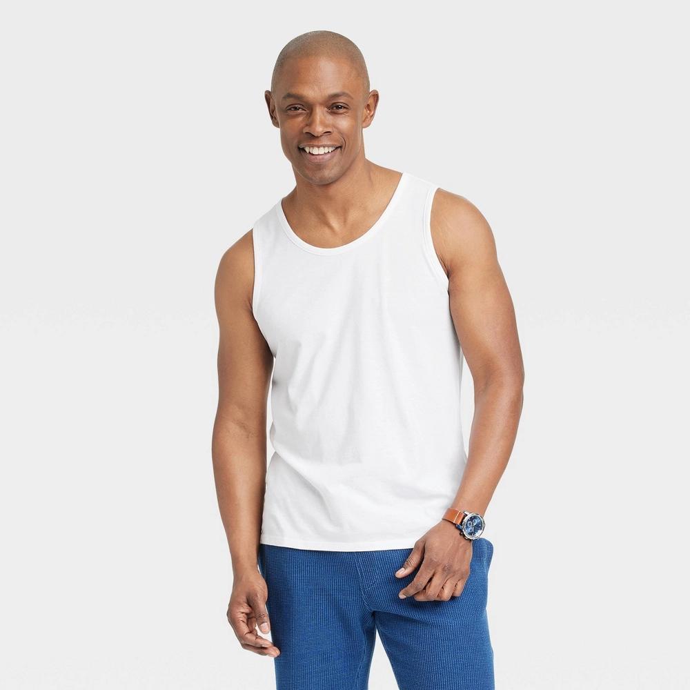 Mens Tank Top - Goodfellow & Co White L: Lightweight Standard Fit, Pullover Style Product Image