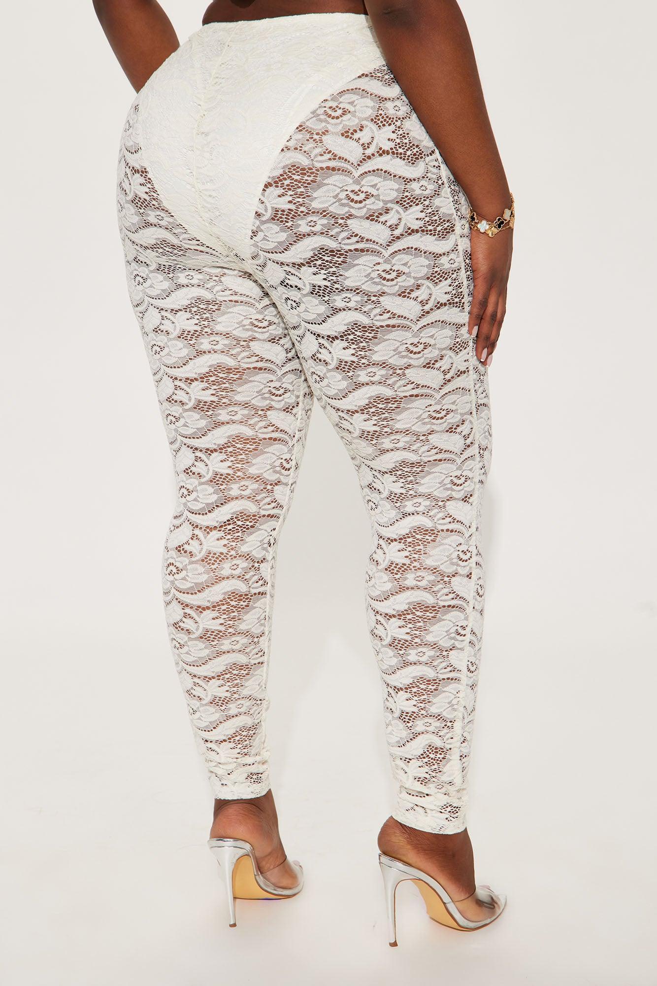 Not My Match Lace Legging - Cream Product Image