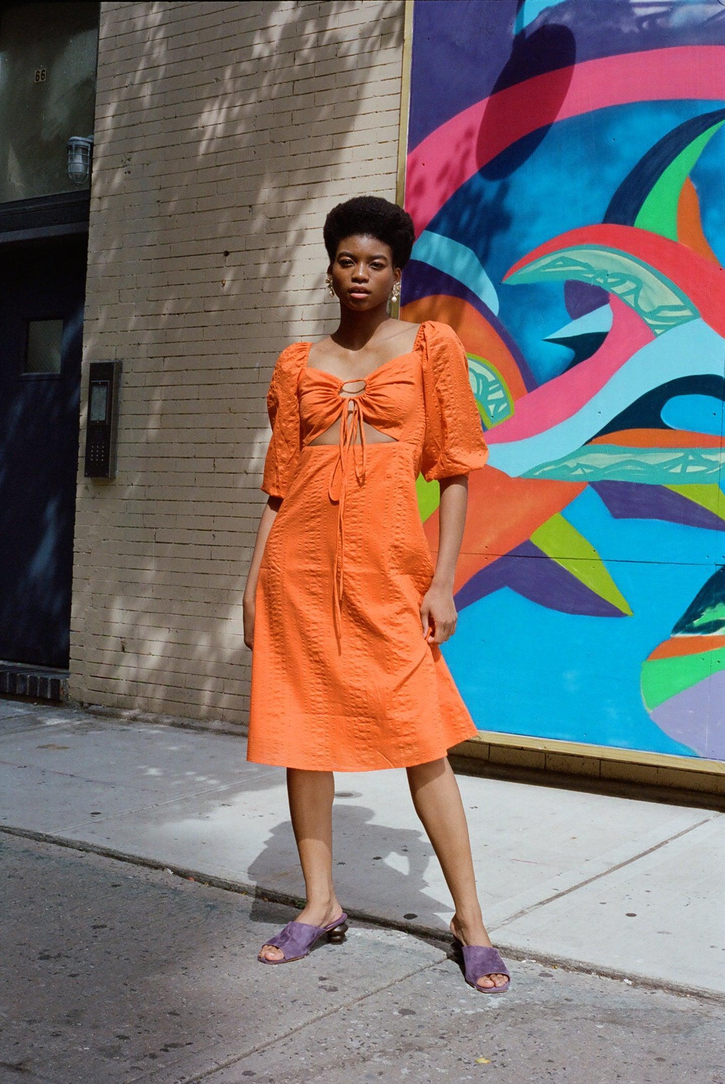 Jules Midi Dress - Turmeric Product Image