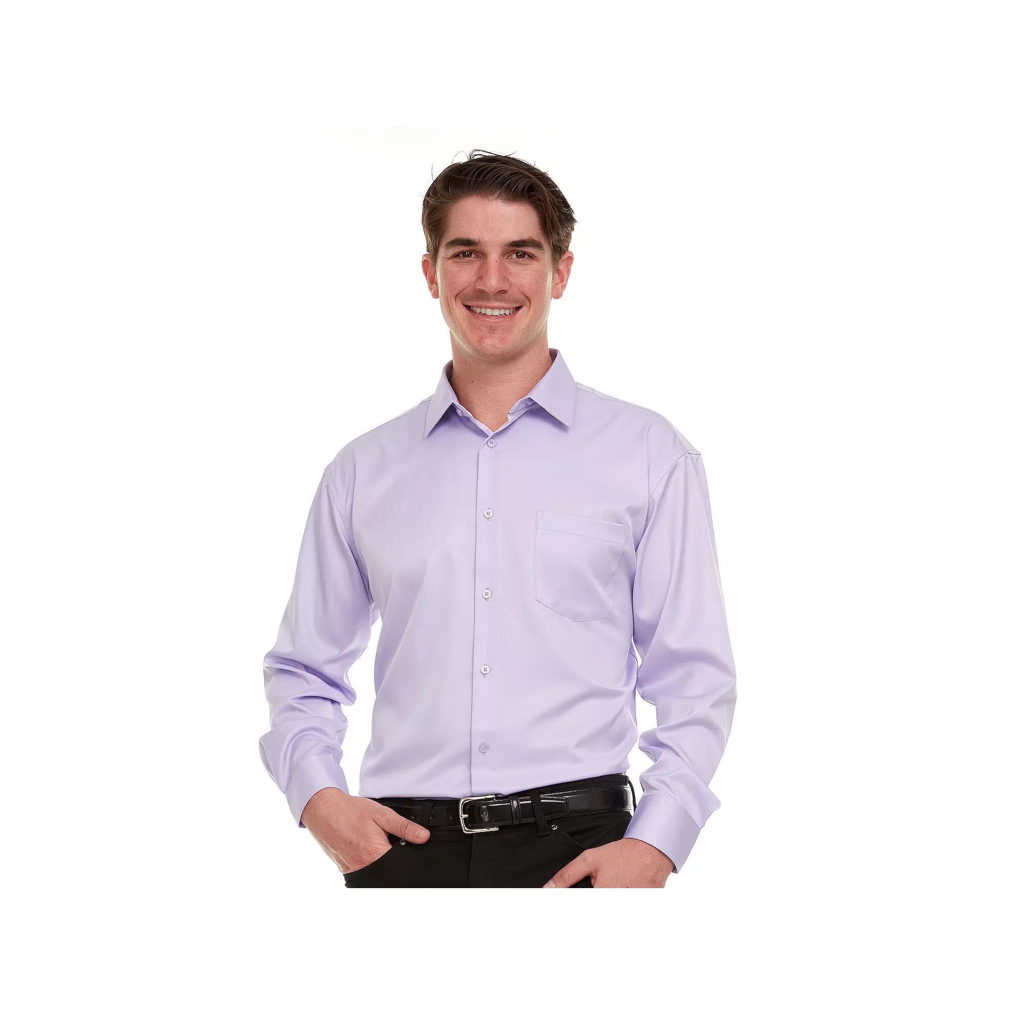 Men's Geoffrey Beene Regular-Fit Sateen Stretch Dress Shirt, Size: 15.5-34/35, Light Purple Product Image