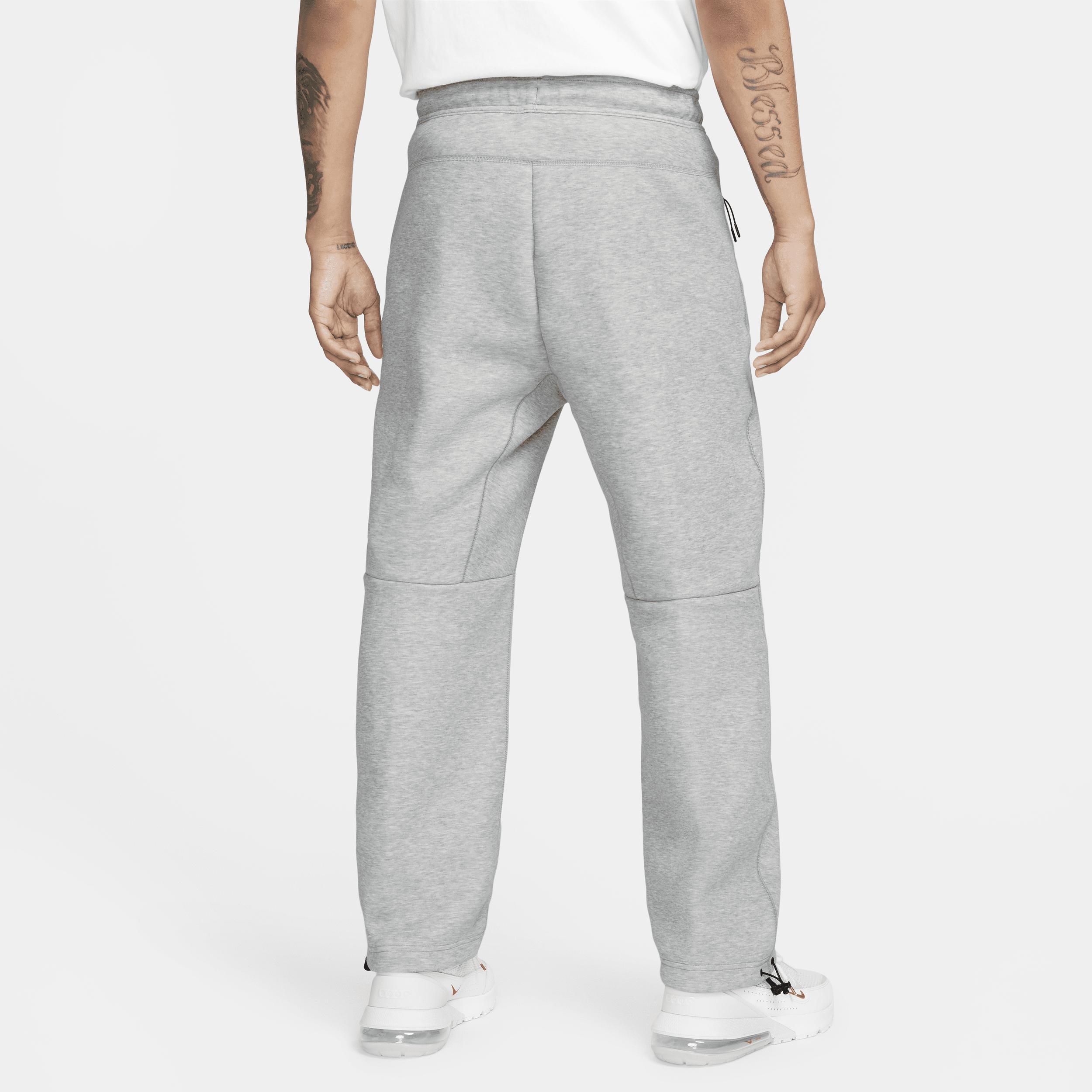 Nike Mens Tech Fleece Open Hem Pants - Dark Grey Heather/Black Product Image