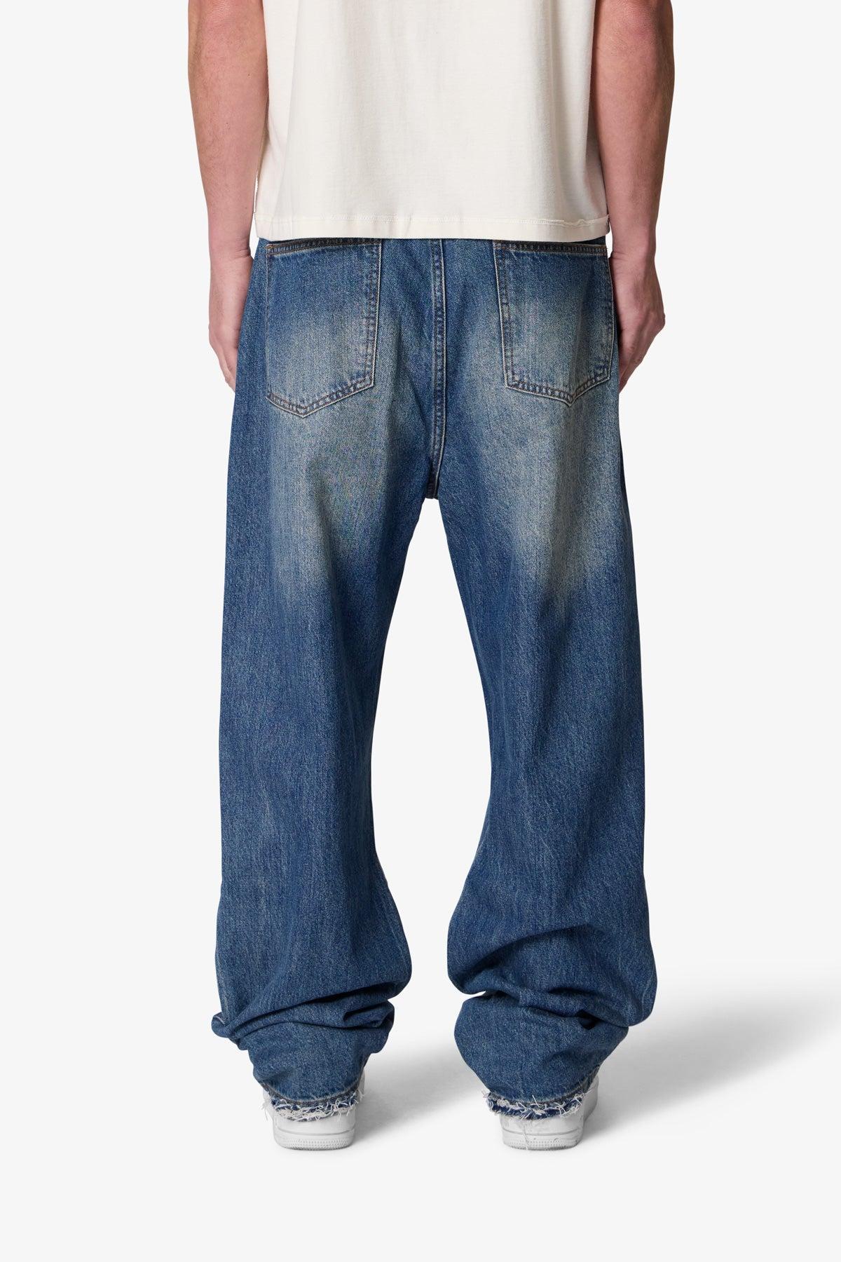 Ultra Baggy & Wrinkled Denim - Blue Product Image
