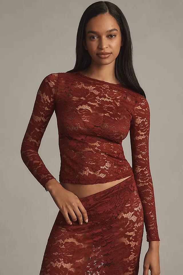 4th & Reckless Emery Long-Sleeve Lace Top Product Image