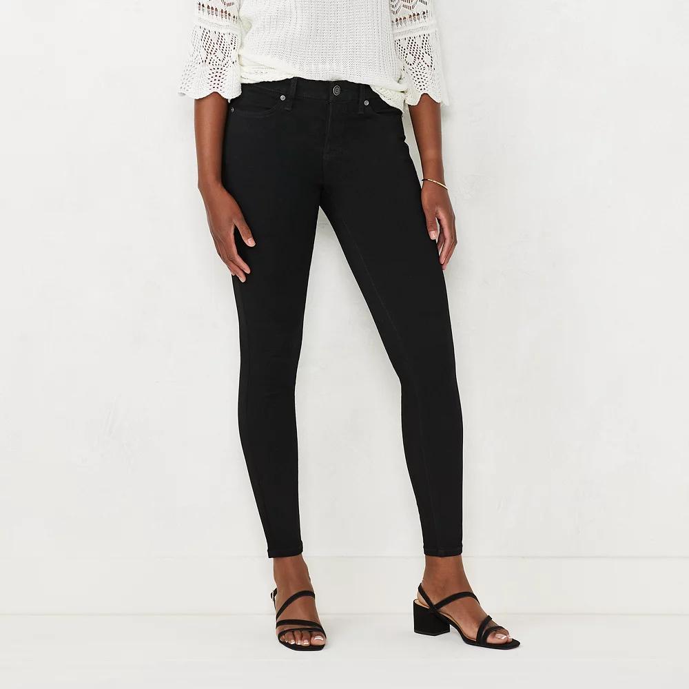 Women's LC Lauren Conrad Feel Good High-Waist Super Skinny Jeans, Size: 2, Black Rinse Product Image