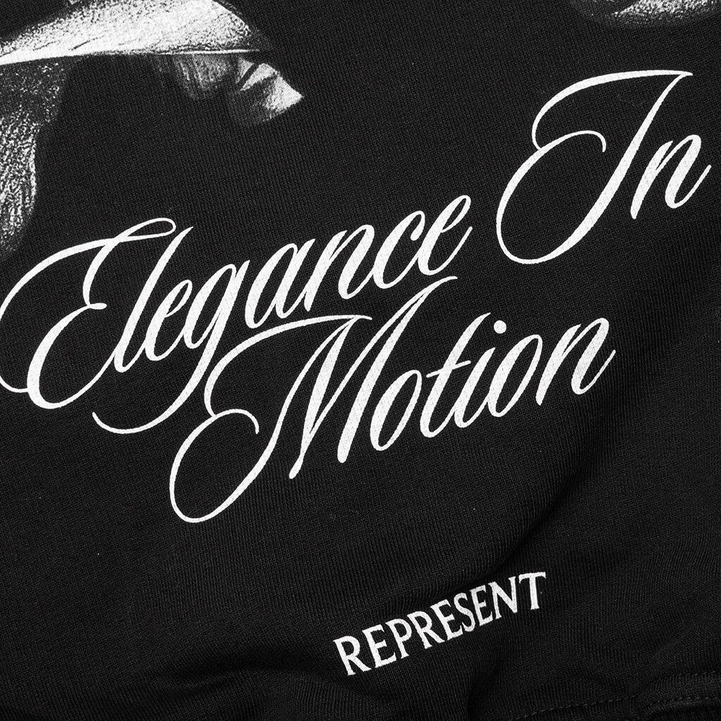 Elegance In Motion Hoodie - Jet Black Male Product Image