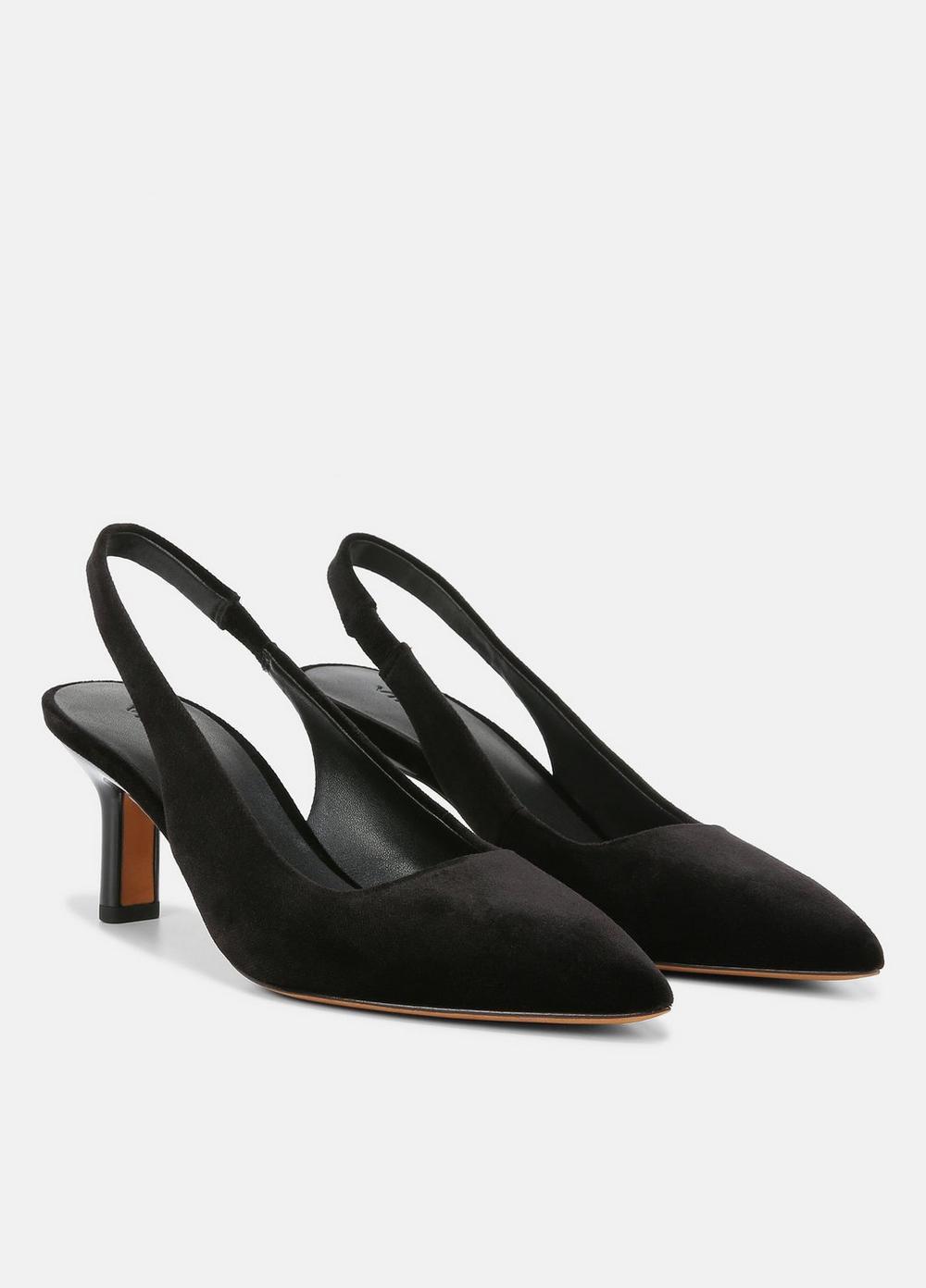 Womens Patrice Velvet Slingback Heel, Black, Size 7 Vince Product Image