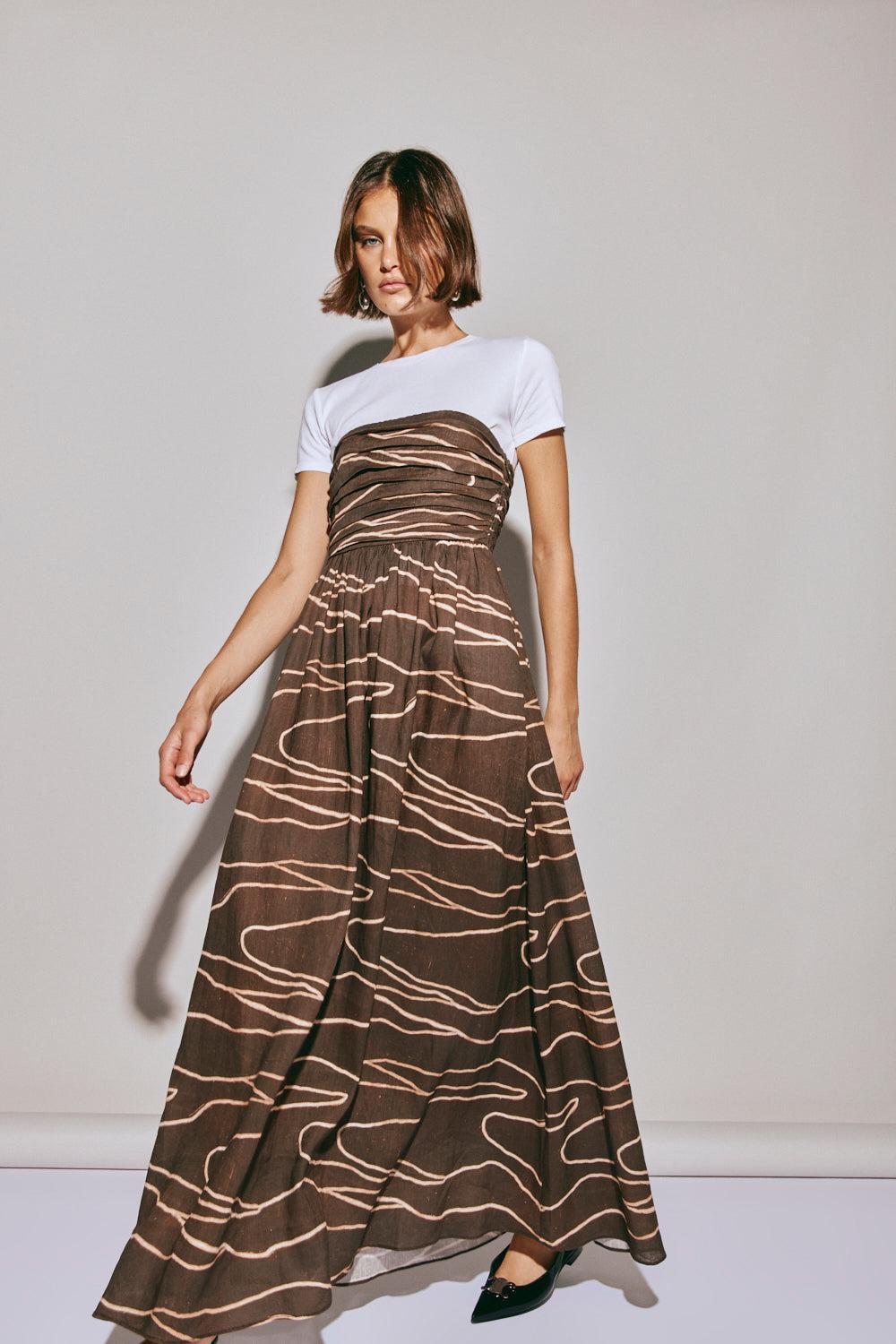Saint Malo Linen Midi Dress Earth Product Image