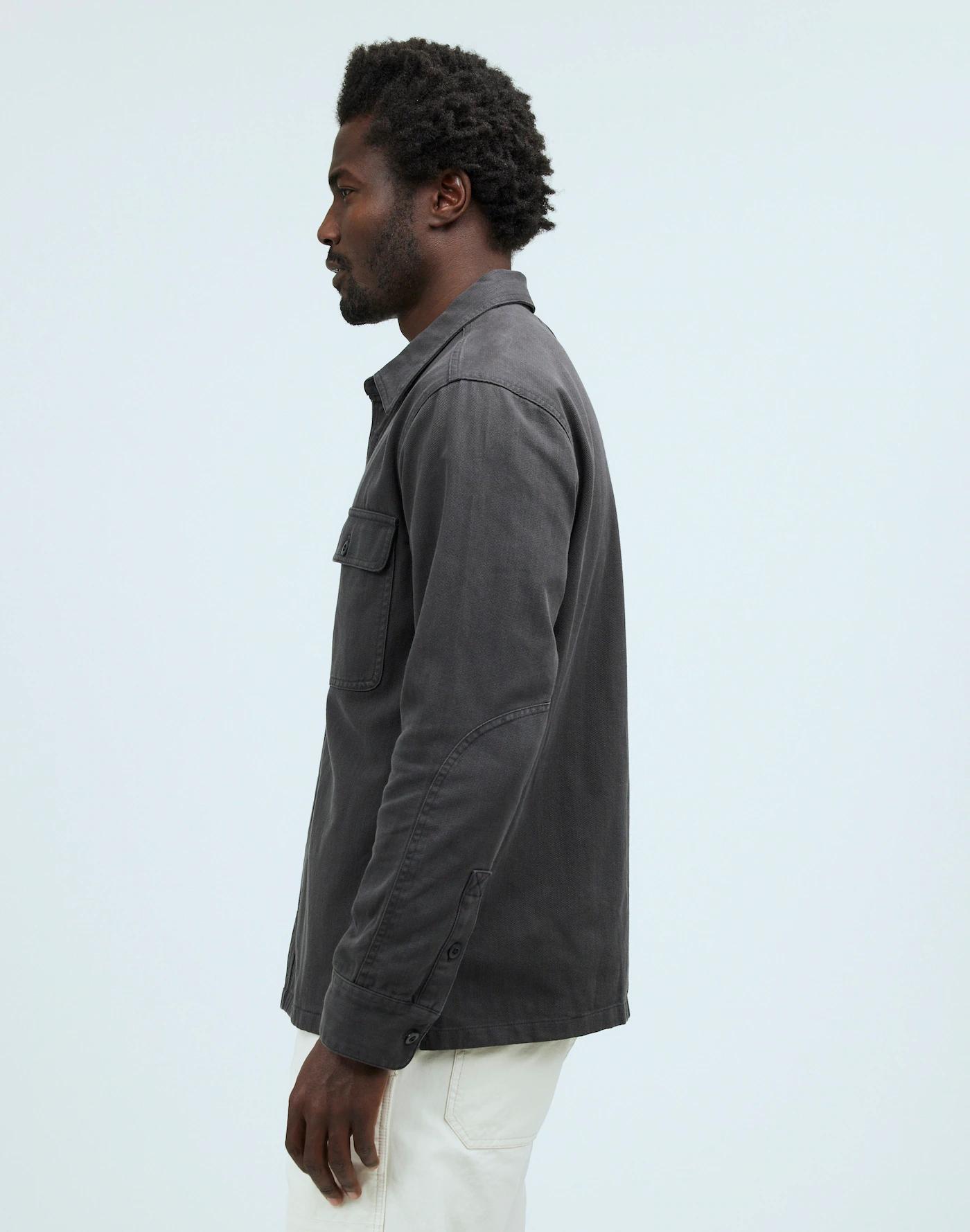 Straight Hem Garment-Dyed Work Shirt Product Image