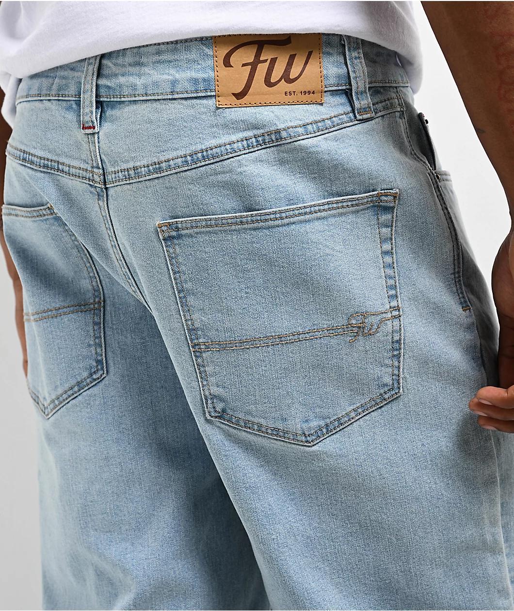 Freeworld Light Blue Denim Relaxed Fit Jeans Product Image