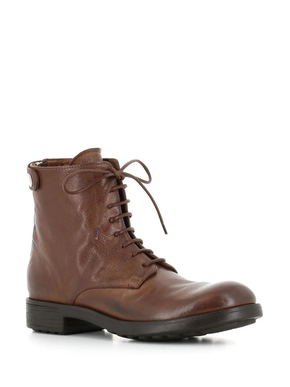OFFICINE CREATIVE Leather Ankle Boots In Brown Product Image