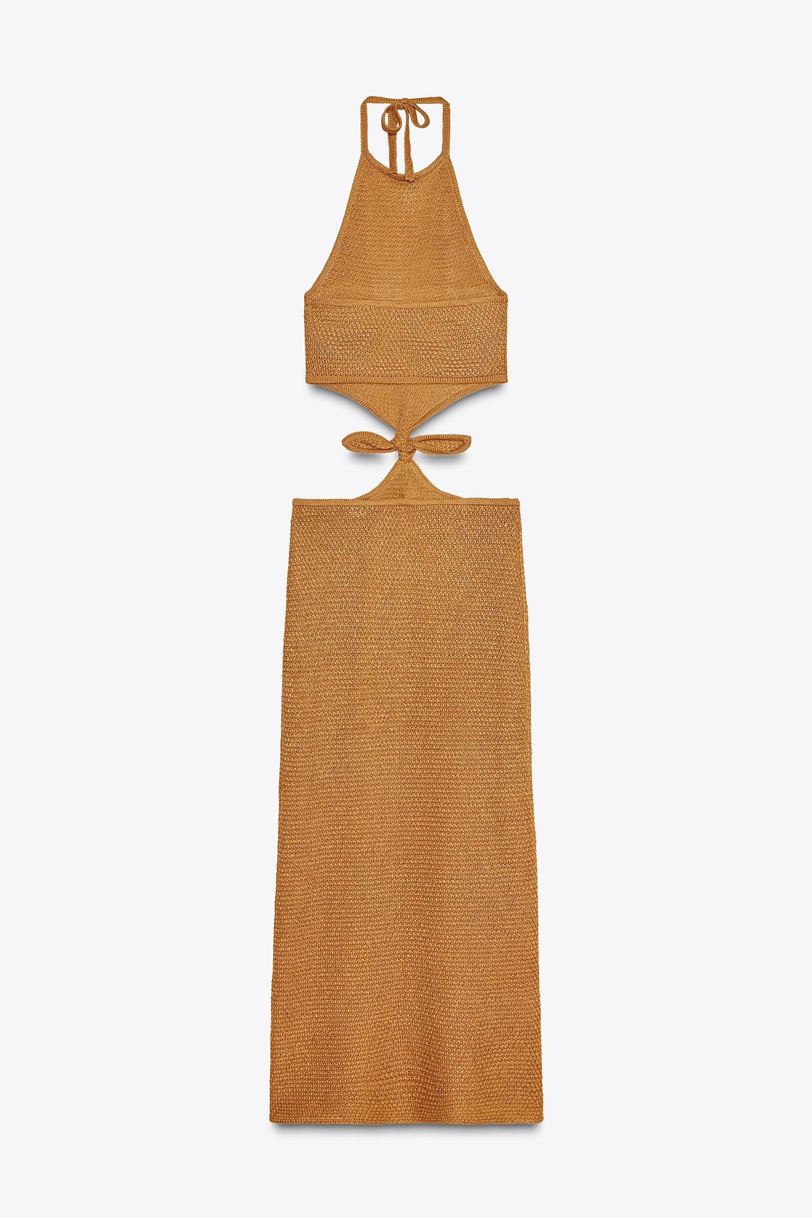 HALTER KNIT CUT OUT DRESS Product Image