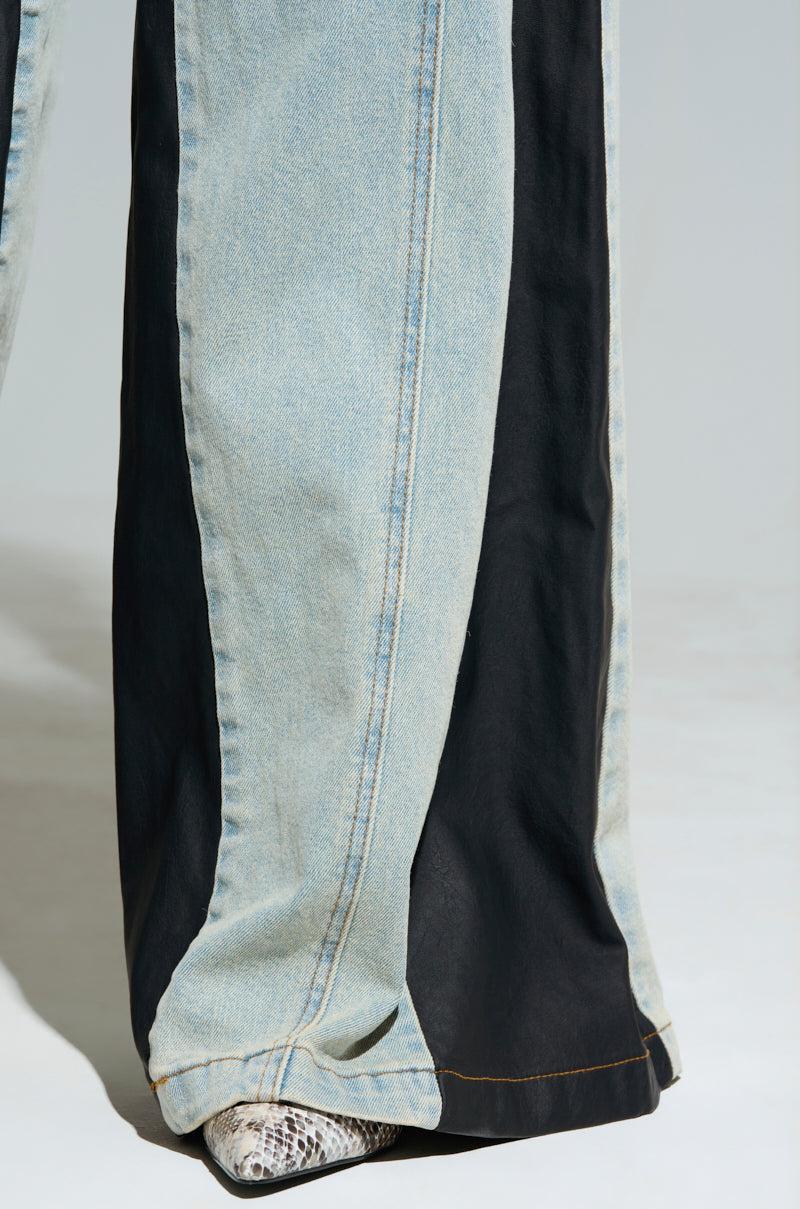 WILL COLORBLOCK WIDE LEG JEAN Product Image