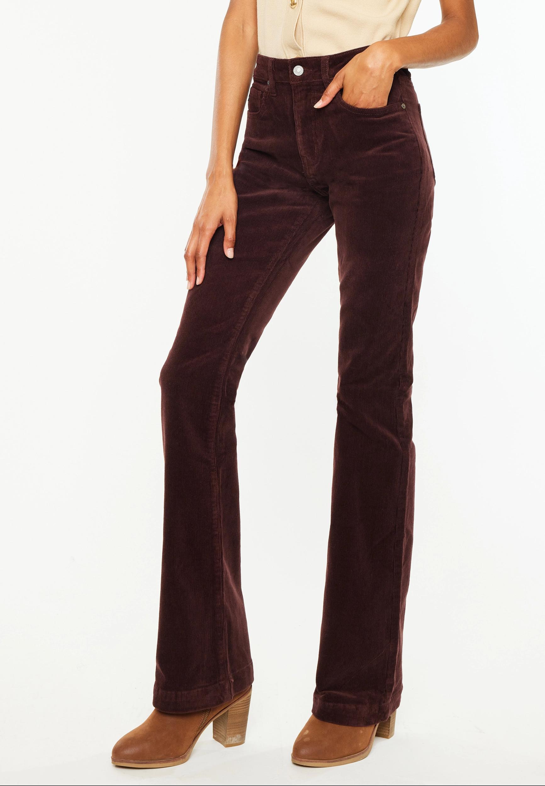 Kancan Kancan Womens High Rise Corduroy Bootcut Jeans Red Denim Size 32 - Maurices Product Image