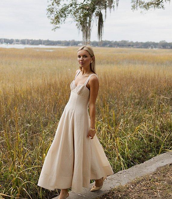 Antonio Melani x Style by Simkins Page Soutache Linen Blend Sweetheart Sleeveless Dress Product Image