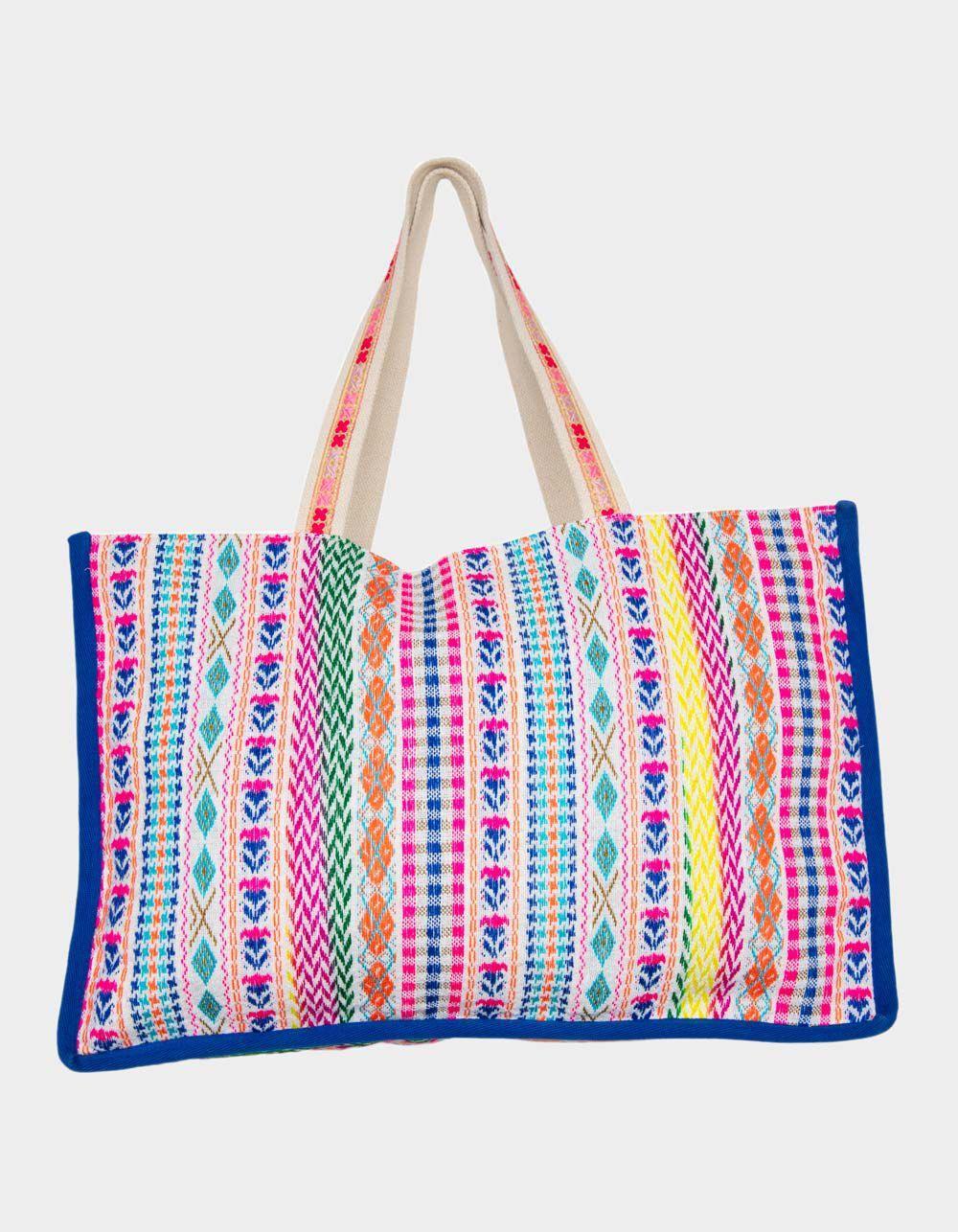 KATYDID Beach Tasseled Oversized Tote Bag - CANVAS Product Image