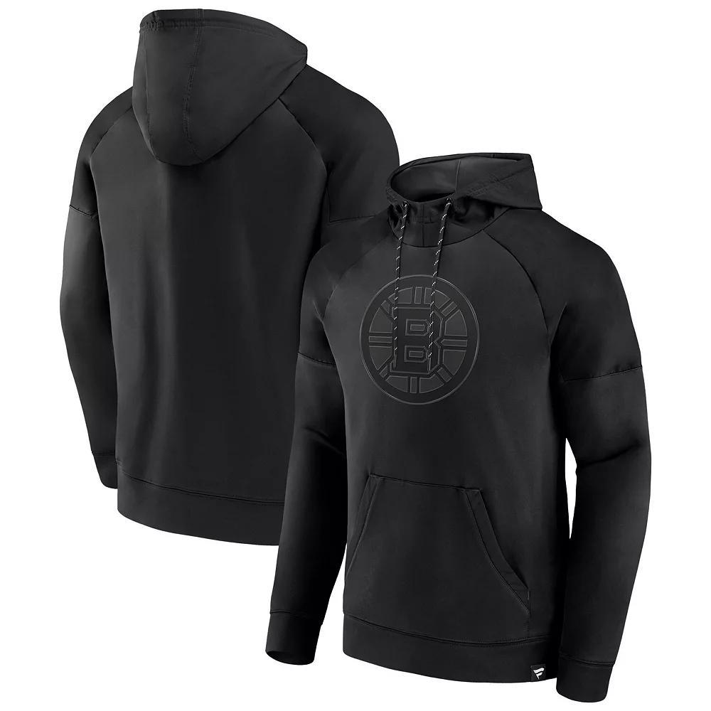 Mens Fanatics San Jose Sharks Black Ice Defender Raglan Pullover Hoodie Product Image