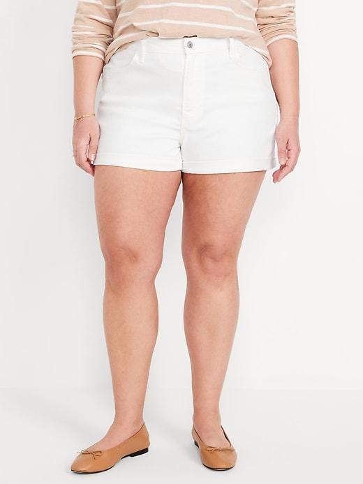 High-Waisted Wow Jean Shorts -- 3-inch inseam Product Image