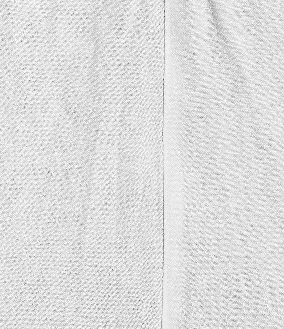 Eileen Fisher Plus Size Organic Linen Wide Leg Ankle Pants Product Image
