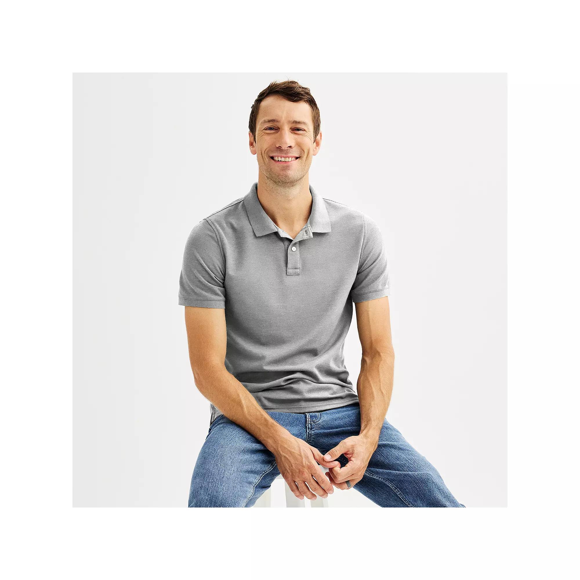 Mens Adaptive Sonoma Goods For Life Easy Dressing Pique Polo Product Image