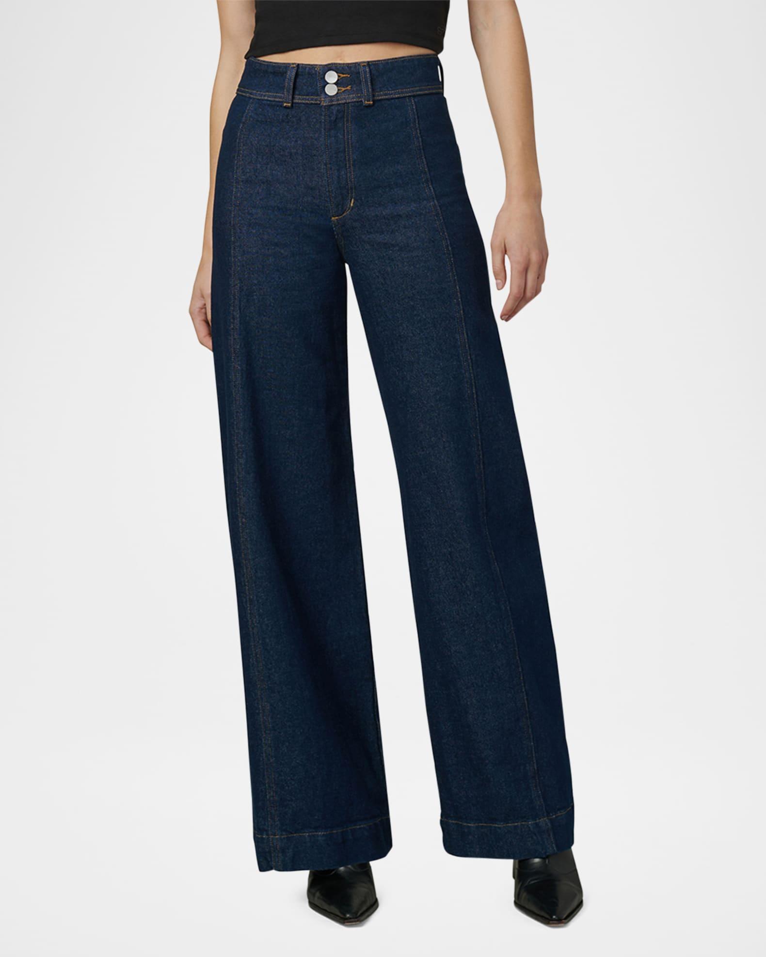 The Seamed Denim Trousers Product Image