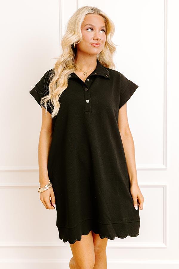 Patio Brunch Mini Dress in Black Product Image