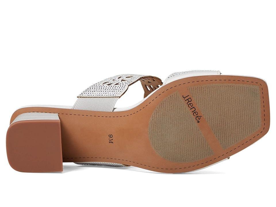 J. Renee Keetan Satin Rhinestone Embellished Dress Slide Sandals Product Image