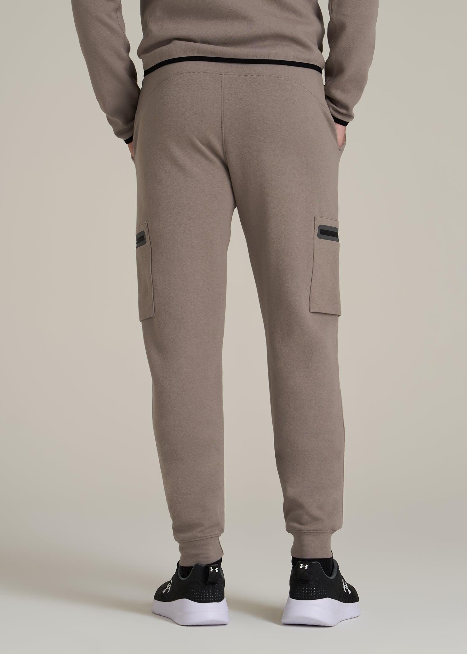 Utility Fleece Cargo Joggers for Tall Men in Portobello Product Image