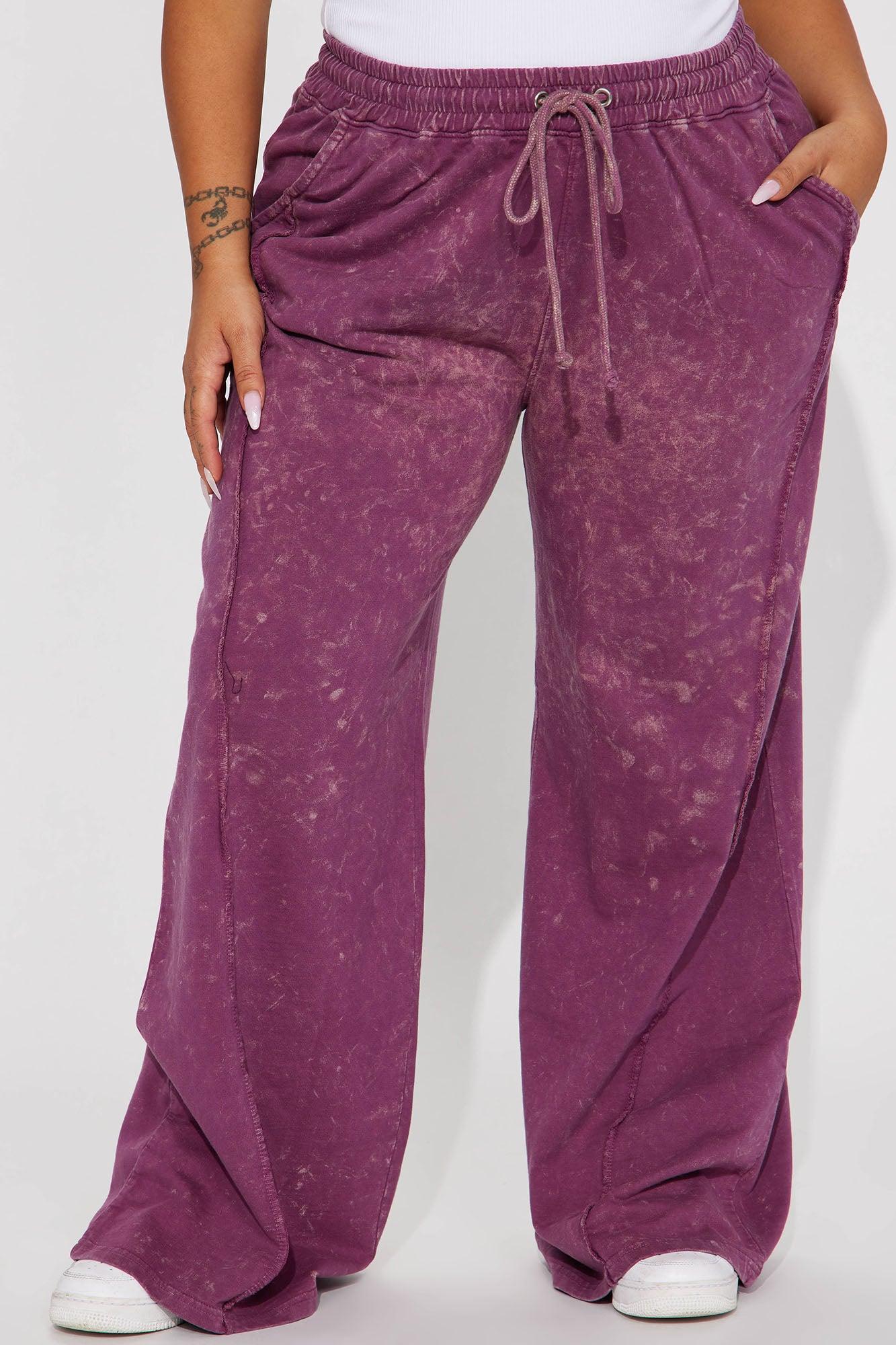 Chill Side Lounge Pant - Plum Product Image
