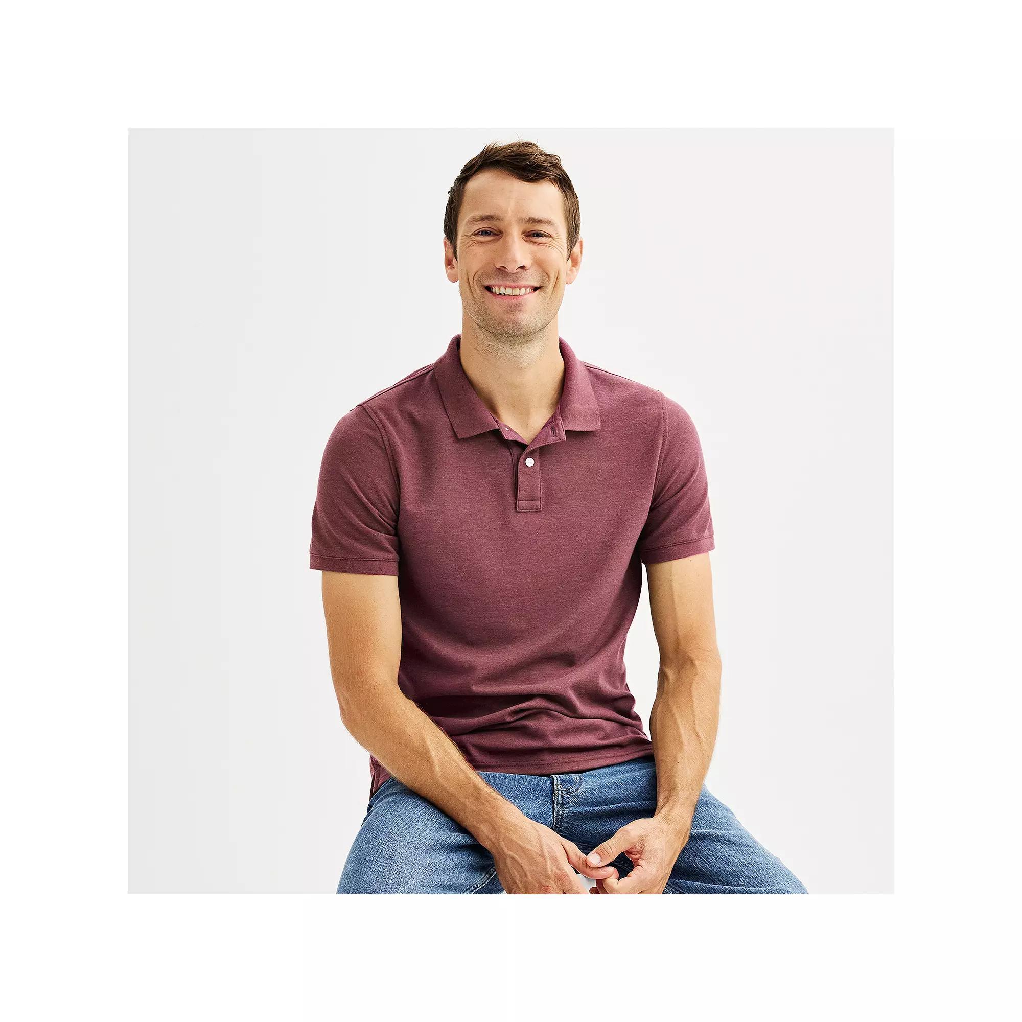 Men's Adaptive Sonoma Goods For Life® Easy Dressing Pique Polo, Size: XXL, Scott Blue Product Image