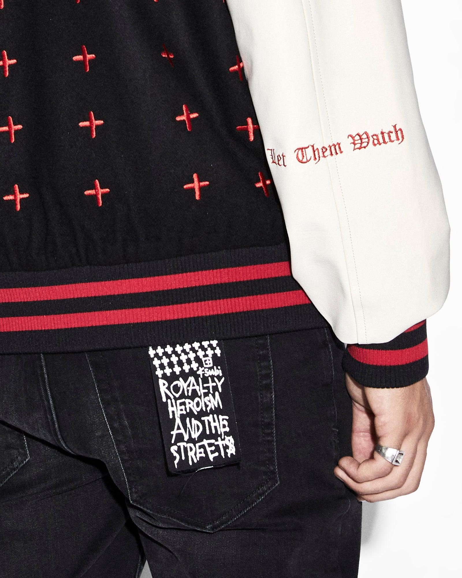 ICONS LETTERMAN JACKET BLACK Male Product Image