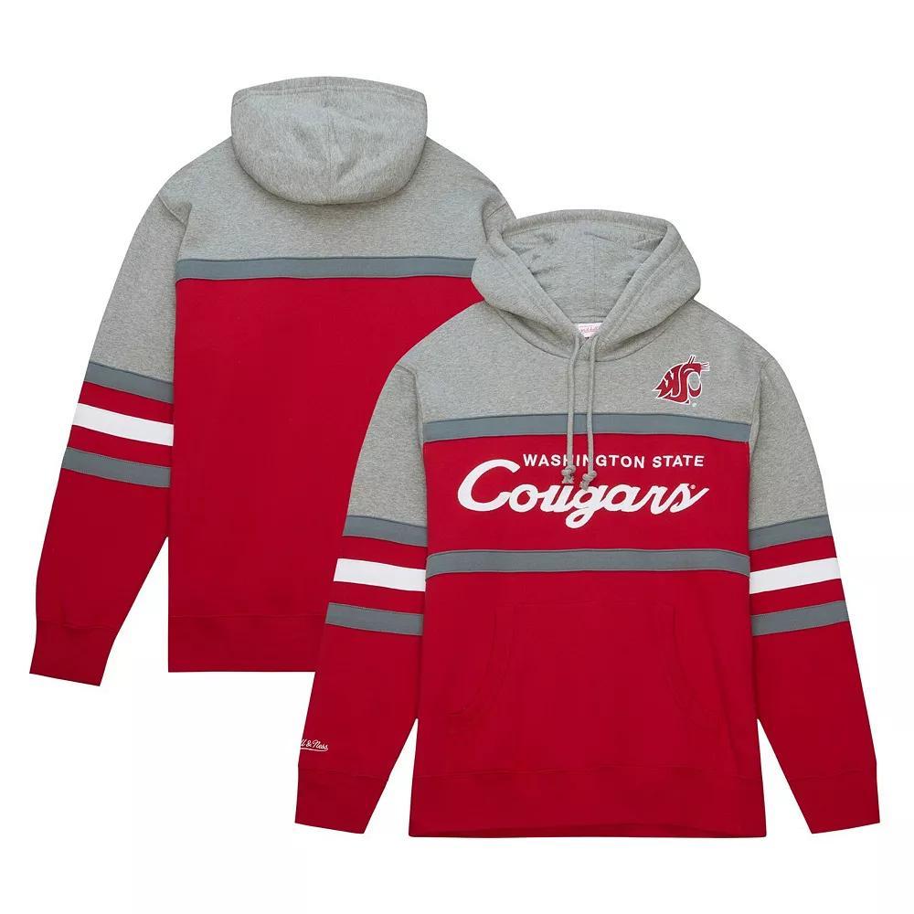 Men's Mitchell & Ness  Red Washington State Cougars Head Coach Pullover Hoodie, Size: XL, Wsc Red Product Image
