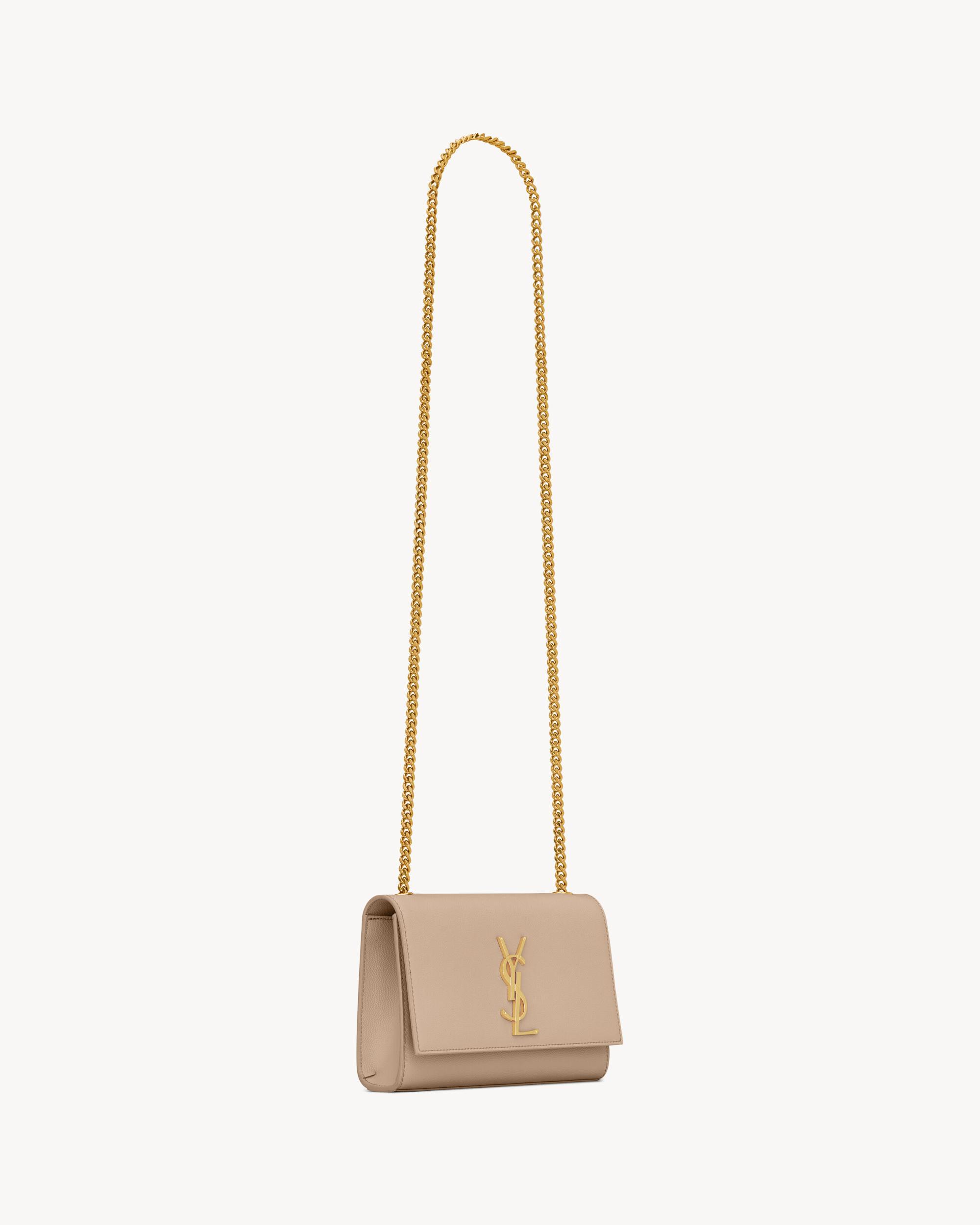 UPTOWN CHAIN WALLET IN GRAIN DE POUDRE EMBOSSED LEATHER Product Image