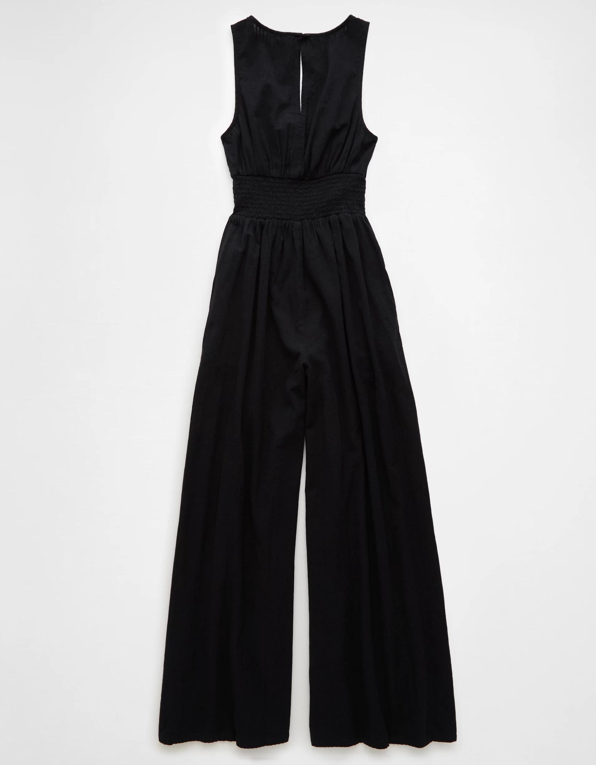 AE Smocked V-Neck Jumpsuit Product Image