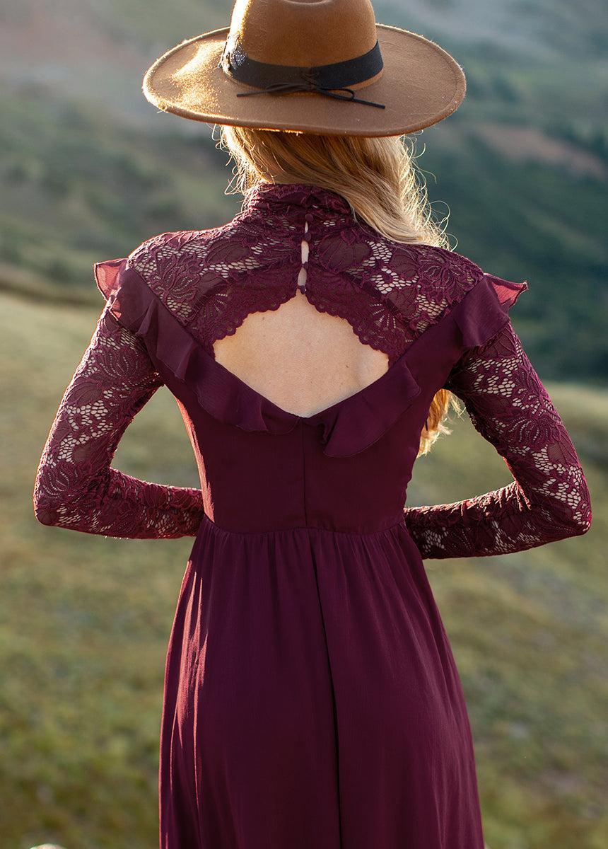 Sveta Maxi Dress in Oxblood Female Product Image