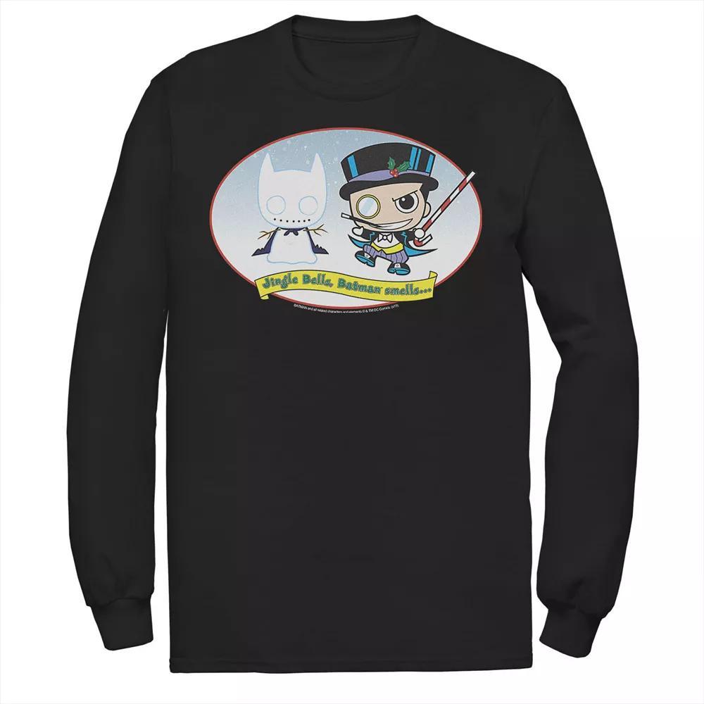 Men's DC Comics The Penguin Jingle Bells Batman Smells Christmas Tee, Size: Medium, Black Product Image