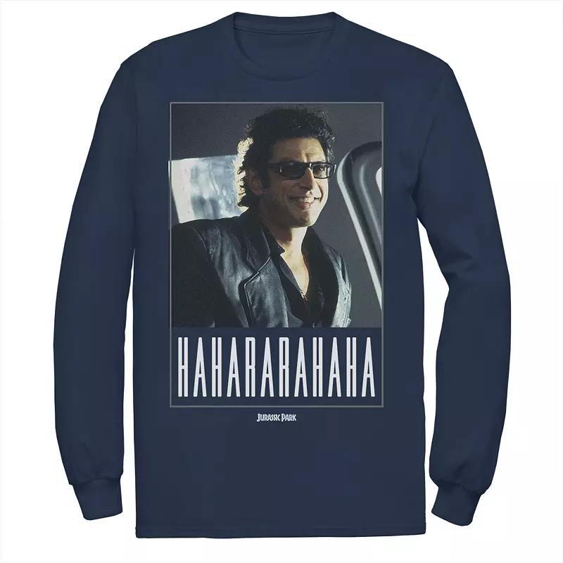 Men's Jurassic Park Ian Malcolm Hahararahaha Tee, Size: Small, Blue Product Image