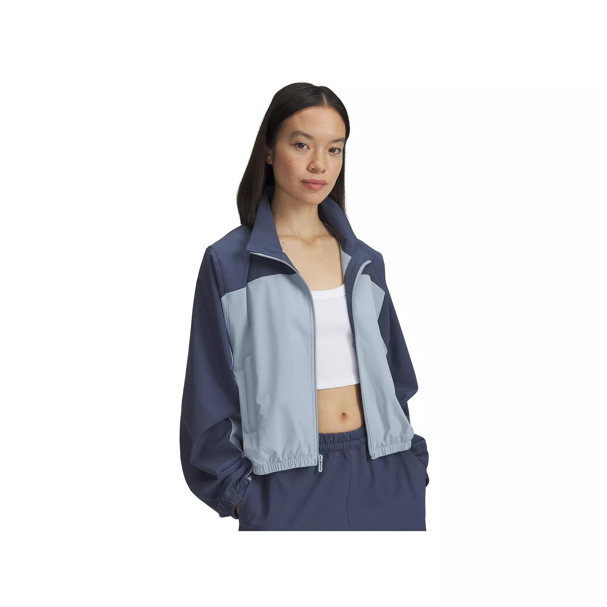 Womens Under Armour Rival Woven Crop Jacket Product Image