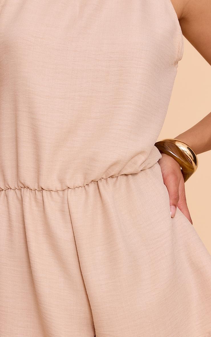 Natural Textured High Neck Floaty Romper Product Image