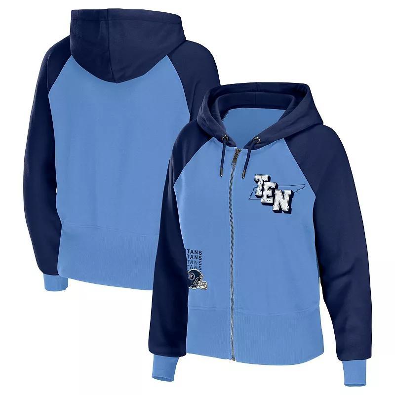 Women's WEAR by Erin Andrews Orange Chicago Bears Colorblock Lightweight Full-Zip Hoodie, Size: XL Product Image