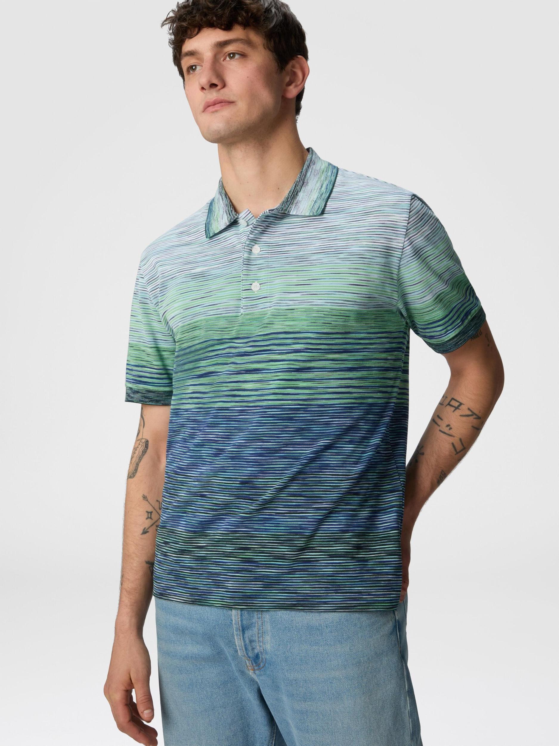 Polo shirt in shaded slub cotton piqué Product Image