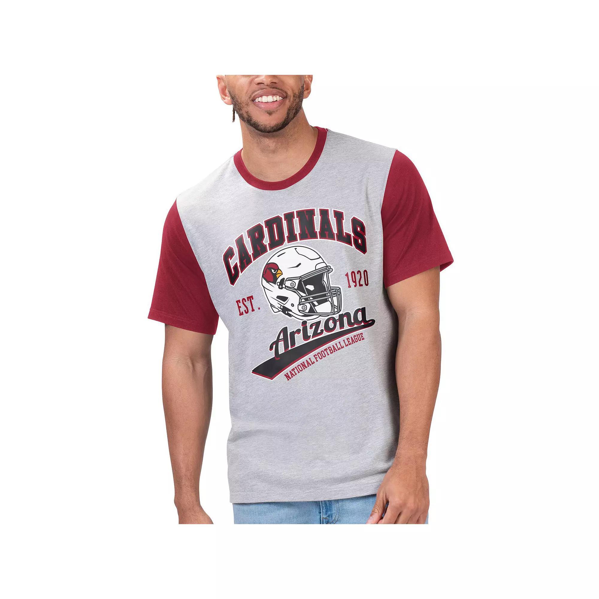 Mens G-III Sports by Carl Banks Gray Arizona Cardinals Black Label T-Shirt Product Image